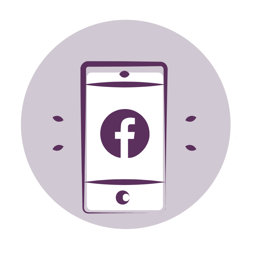 FFacebook Icon on Phone