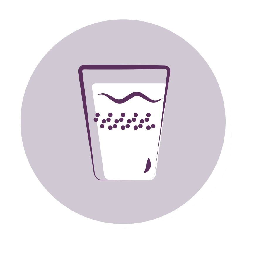 Glass with Small Pieces of Pills Icon