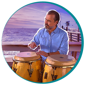 Lloyd playing drums
